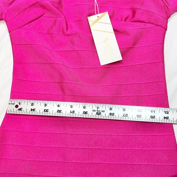 WOW Couture Bandage Bodycon Dress Women Small Pink Zipper Formal Night New - Picture 8 of 10
